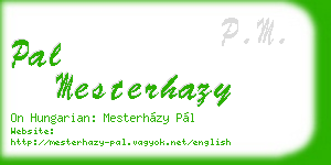 pal mesterhazy business card